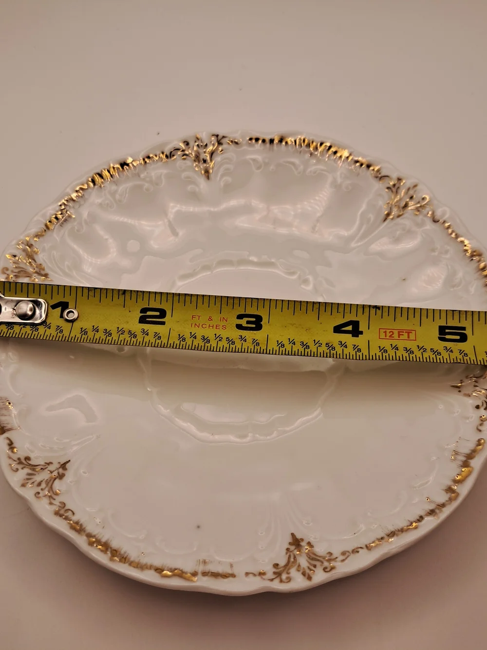 ​Antique Weimar Germany Porcelain Teacup Saucer Set Floral Orchid Gold Gilt Trim